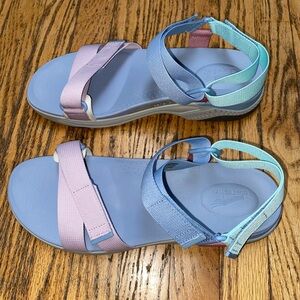 NWOB DANSKO Racquel Sport sandals In A Sky Multi Webbing color sz 42 11.5-12